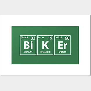 Biker (Bi-K-Er) Periodic Elements Spelling Posters and Art